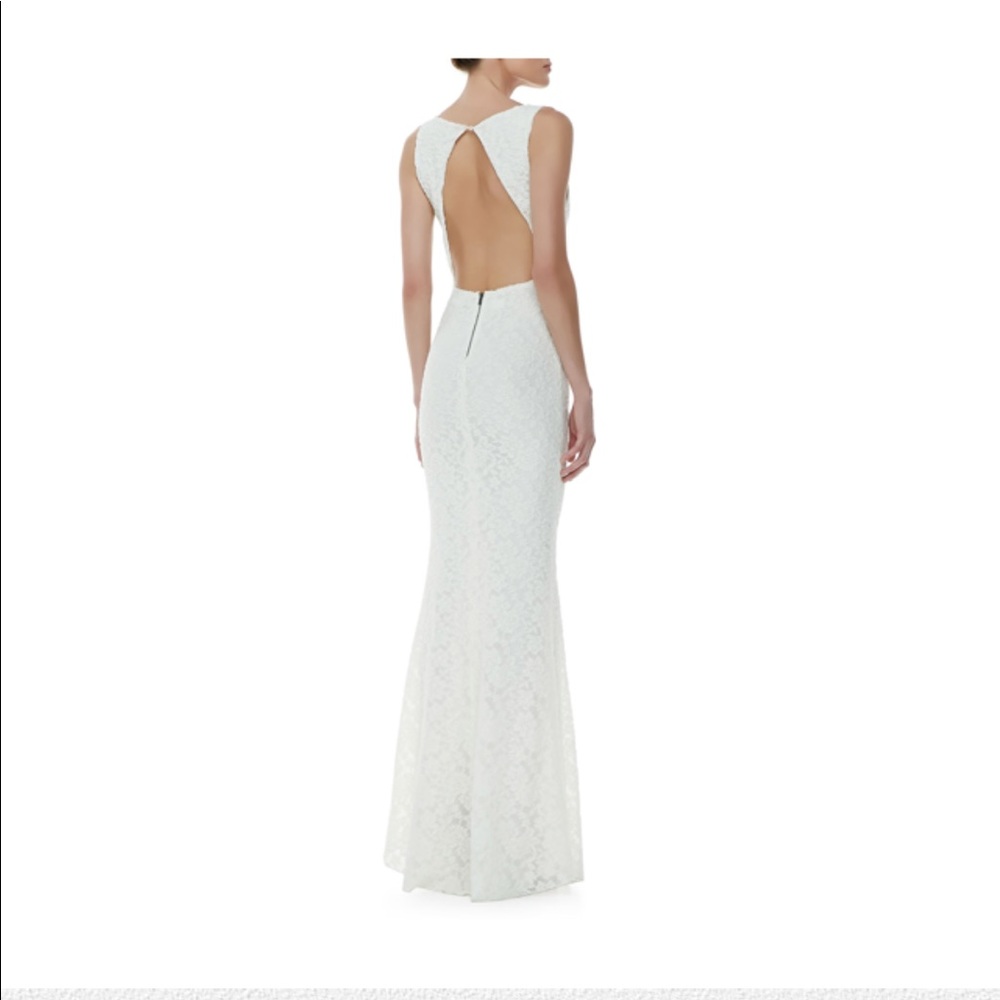 Stunning Ivory Sleeveless Open Back Gown Worn Once
